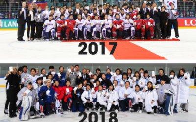 PEACE AND SPORT AND IIHF BRING THE UNIFIED KOREAN WOMEN’S ICE HOCKEY TEAM FOR A HISTORICAL #WHITECARD PHOTO