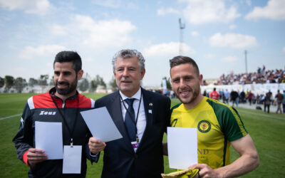 Greek Cypriot and Turkish Cypriot football clubs played together at the Friendly Football Day