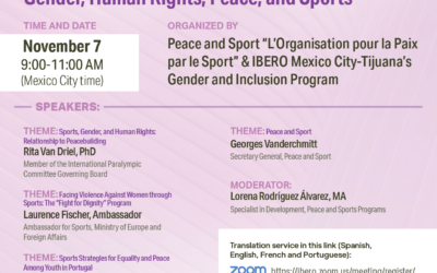 Panel on « Gender, Human Rights, Peace, and Sports »: when sport contributes to achieving Gender Equality